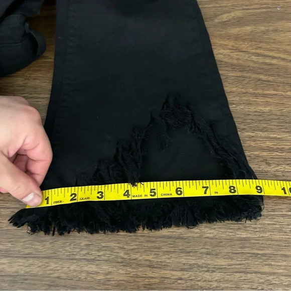 ❤️ Oak  + Fort flare leg jeans raw asymmetrical hem cropped S - Picture 13 of 13